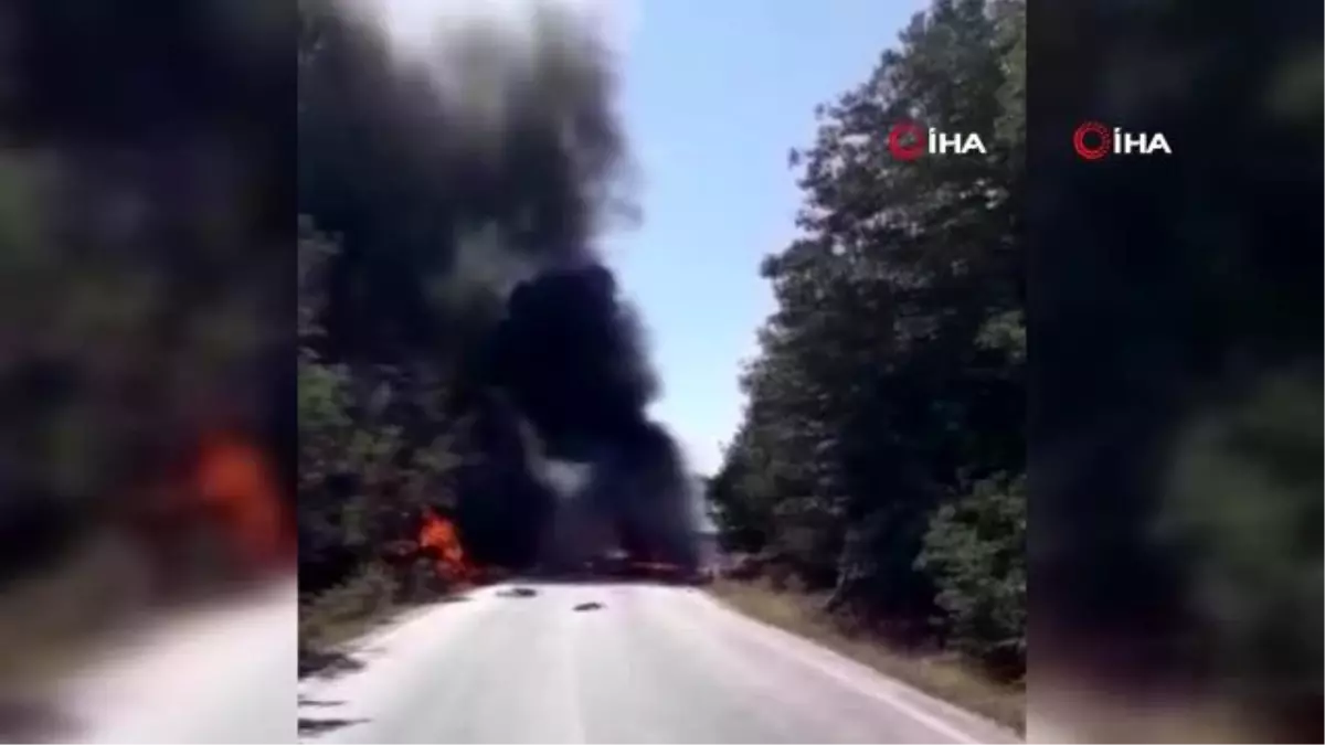 Son dakika haberleri... Trafik kazası orman yangınına sebep oldu