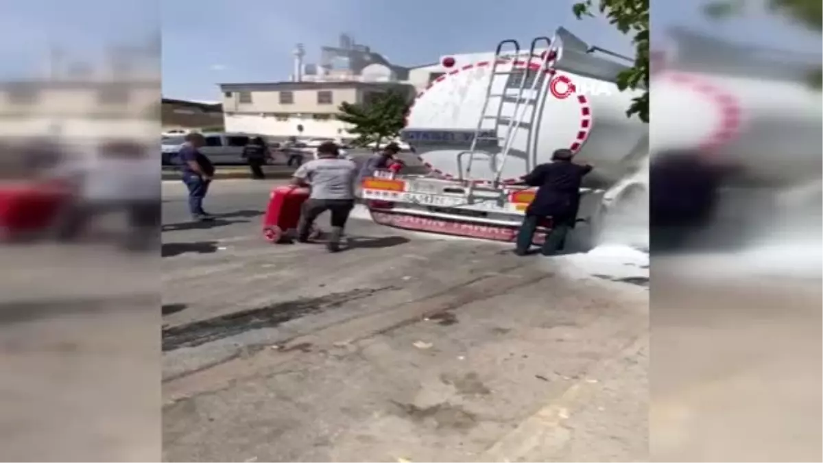 Tanker alev aldı faciadan dönüldü