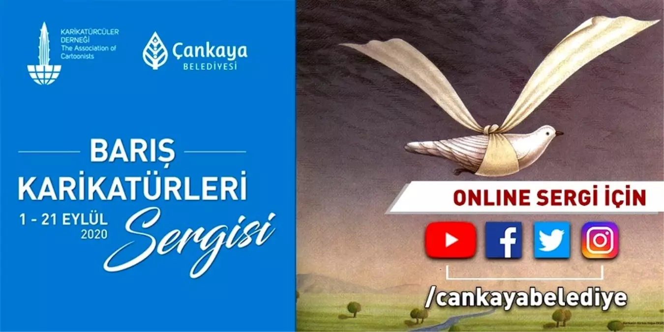 Çankaya\'dan Barış Karikatürleri Sergisi