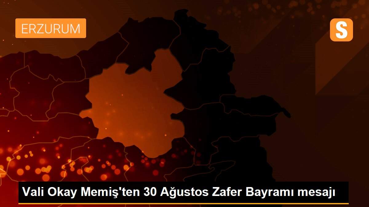Vali Okay Memiş\'ten 30 Ağustos Zafer Bayramı mesajı