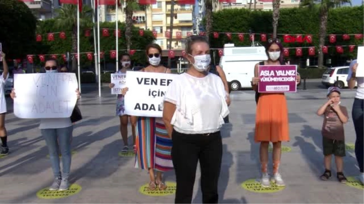 ADANA Eşini öldürdüğü iddiasıyla tutuklanan Venera için yabancı kadınlar eylem yaptı
