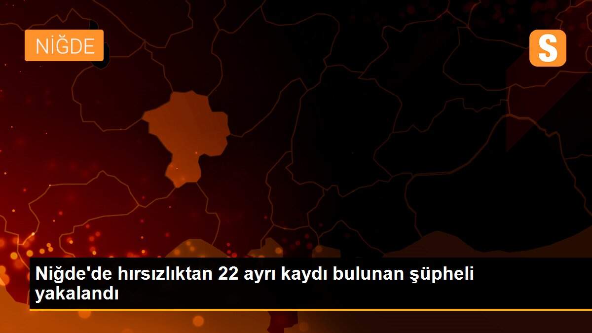 Niğde\'de hırsızlıktan 22 ayrı kaydı bulunan şüpheli yakalandı