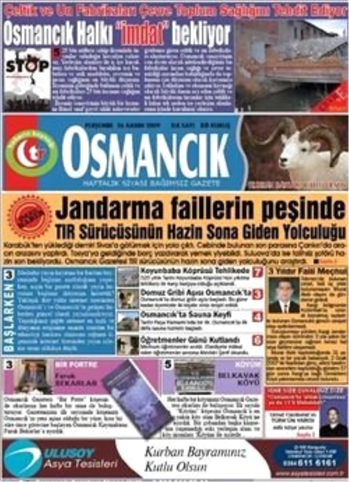Osmancık Gazetesi kapandı