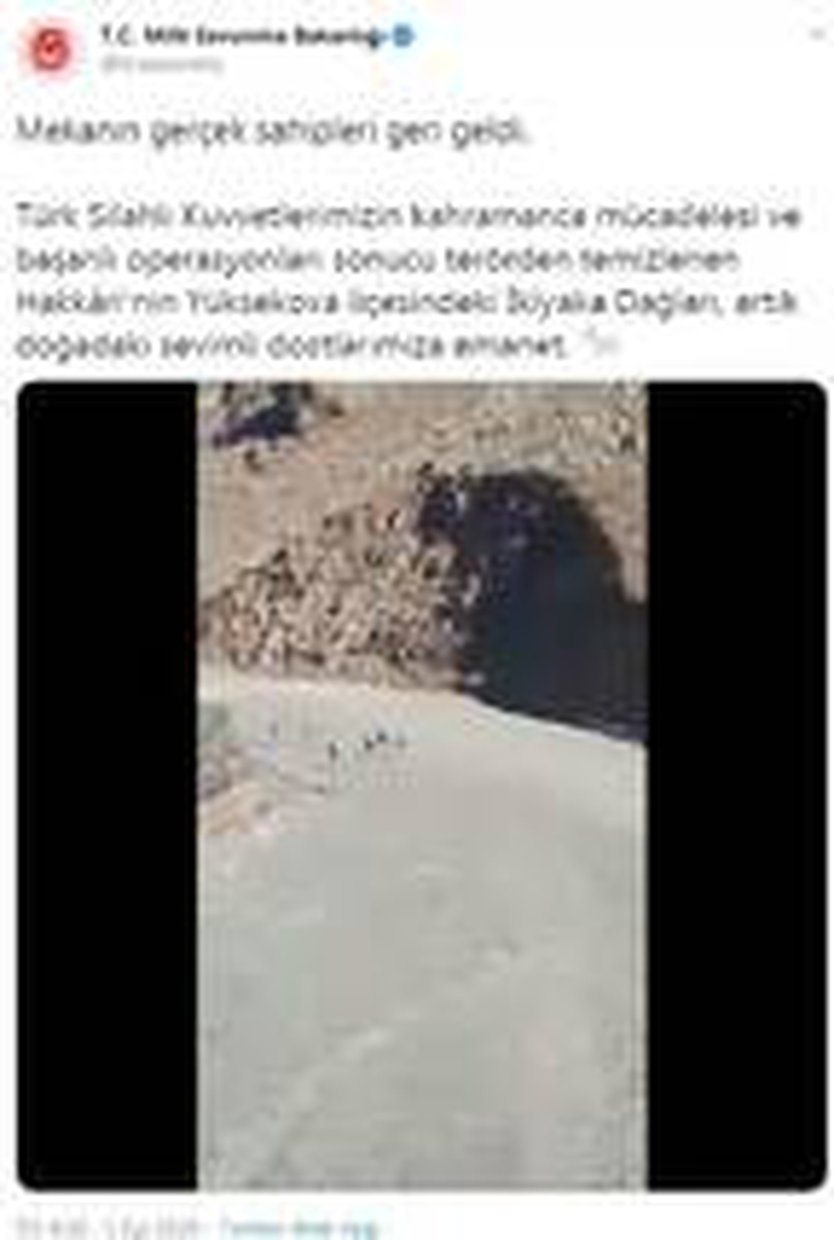 MSB, Yüksekova dağlarındaki yaban hayatı görüntülerini paylaştı