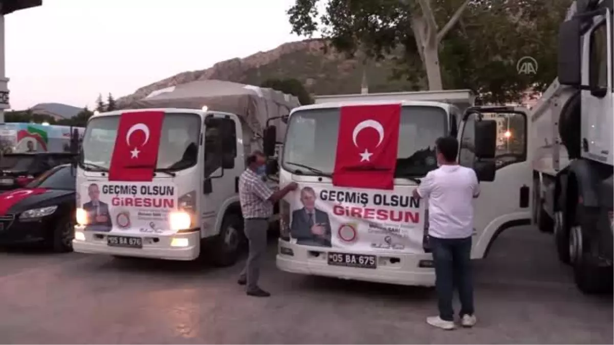 Son dakika haberleri! Amasya Belediyesi Giresun\'a yardım kamyonları gönderdi