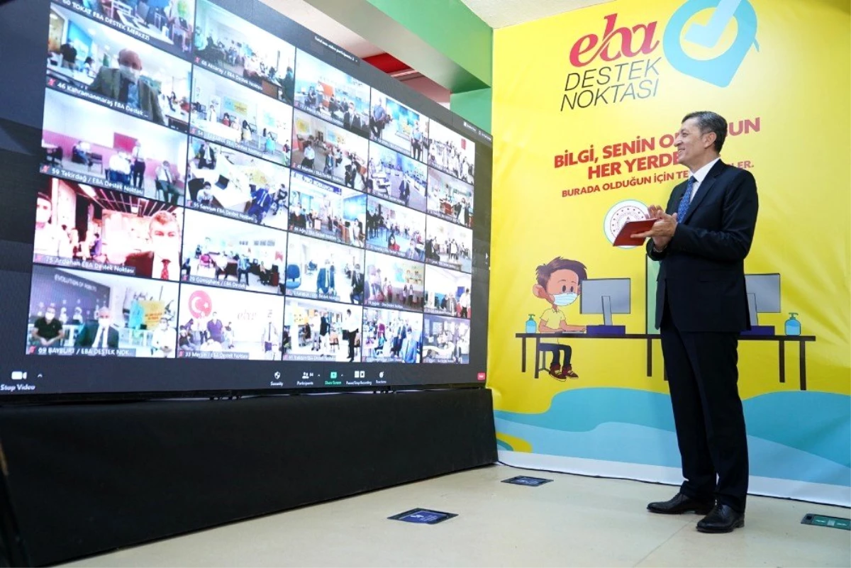 Son dakika haber: Milli Eğitim Bakanı Selçuk: "81 ilimizde şu anda bin 420 adet \'EBA Destek Noktası\' kurmuş...