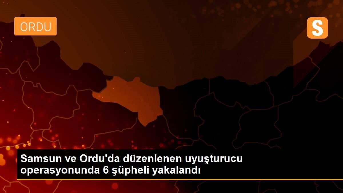 Samsun ve Ordu\'da düzenlenen uyuşturucu operasyonunda 6 şüpheli yakalandı