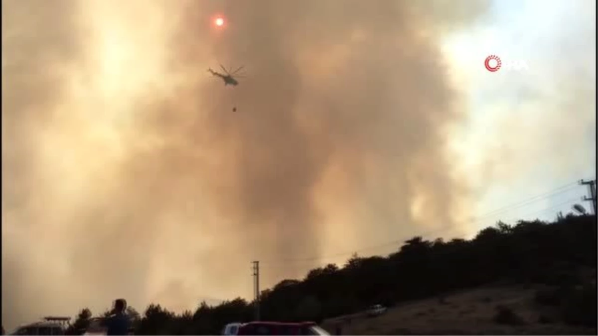 Denizli\'deki orman yangınına havadan ve karadan müdahale devam ediyor