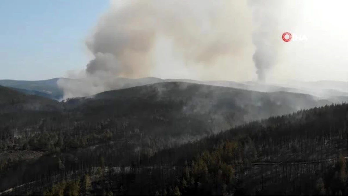 Kastamonu\'da ormanlık alanda çıkan yangın söndürülemiyor