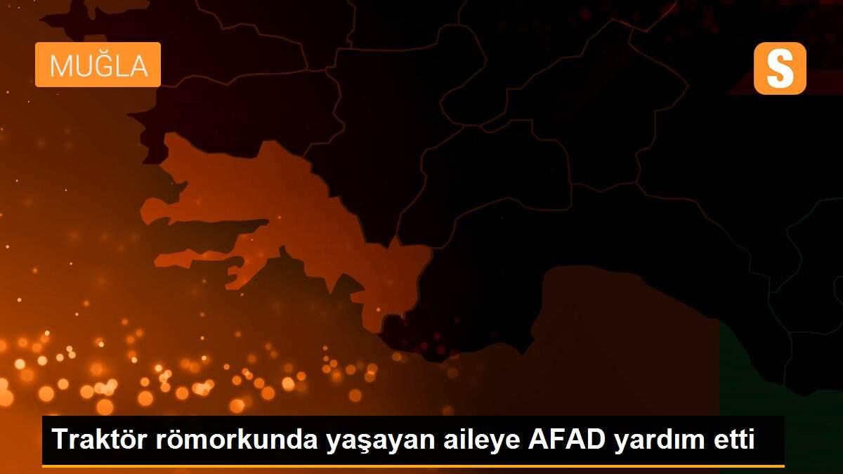 Traktör römorkunda yaşayan aileye AFAD yardım etti