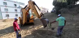 Turgutlu Belediyesi ekiplerinden yol ve ağaçlandırma çalışması