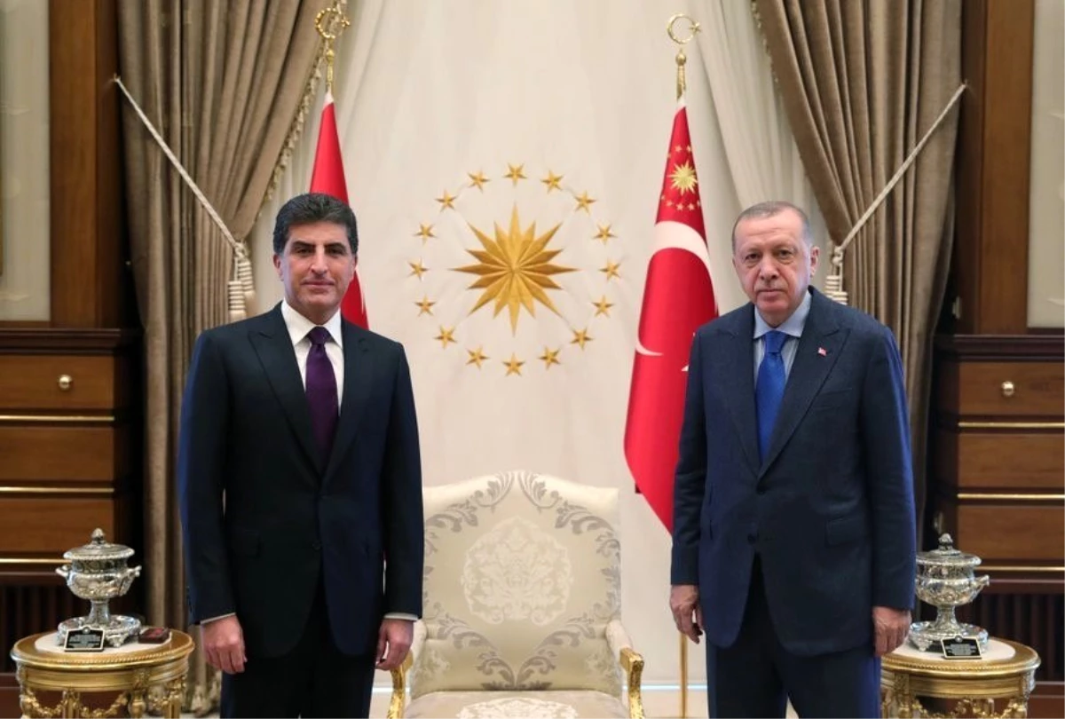 Cumhurbaşkanı Erdoğan IKBY Başkanı Barzani\'yi kabul etti