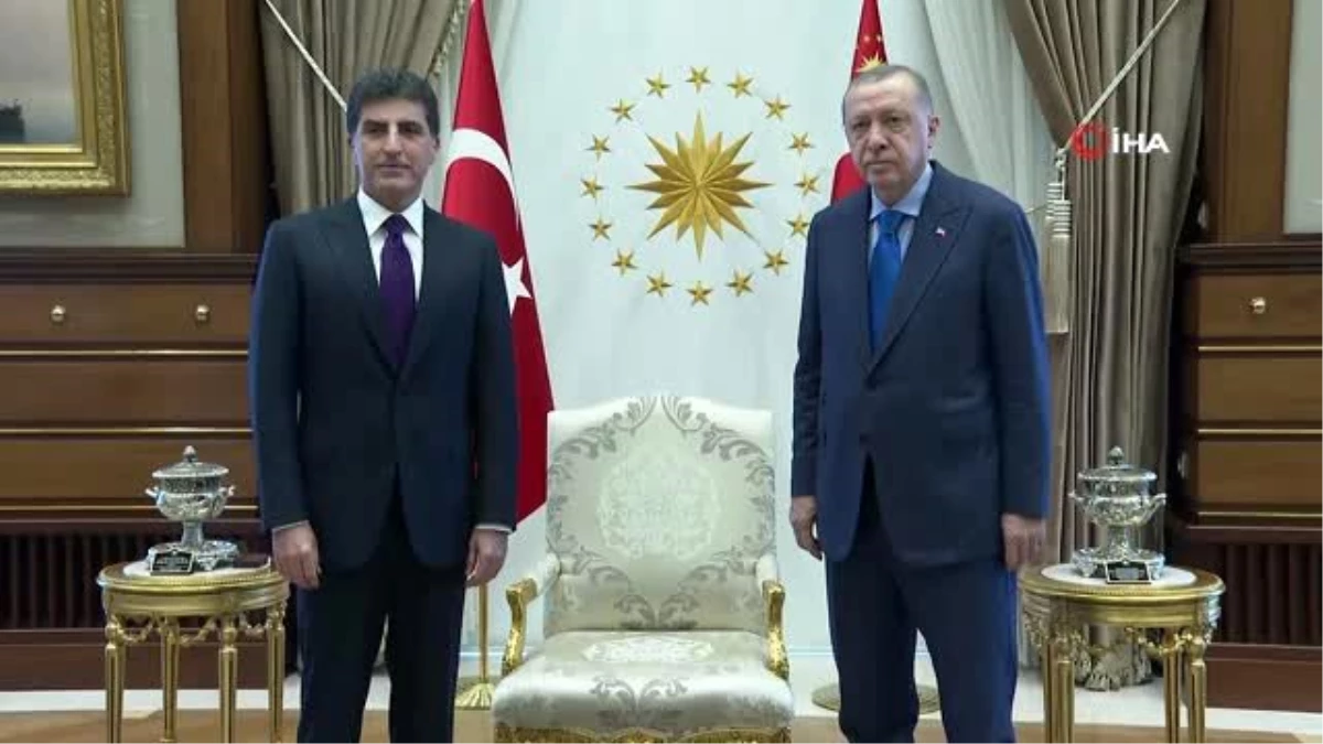 Son dakika haberleri | Cumhurbaşkanı Erdoğan, IKBY Başkanı Neçirvan Barzani\'yi kabul etti
