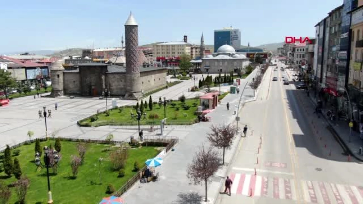 Erzurum\'un cadde ve sokaklarında \'korona\' sessizliği