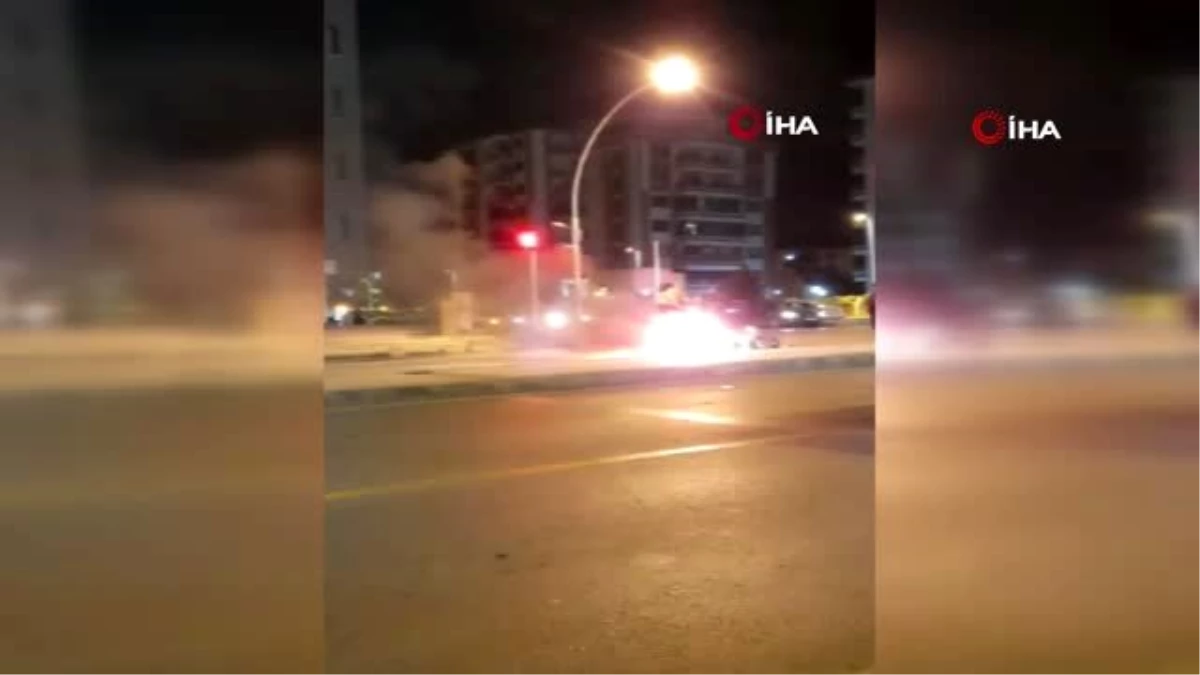 Malatya\'da motosiklet yangını korkuttu