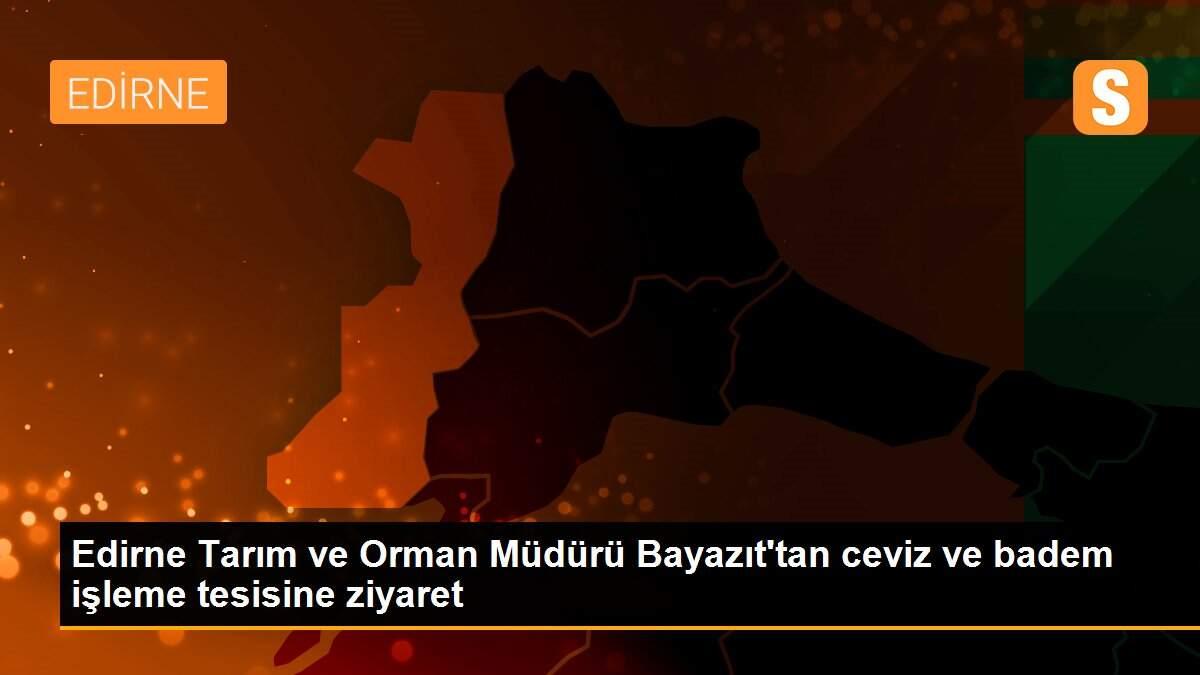 Edirne Tarım ve Orman Müdürü Bayazıt\'tan ceviz ve badem işleme tesisine ziyaret