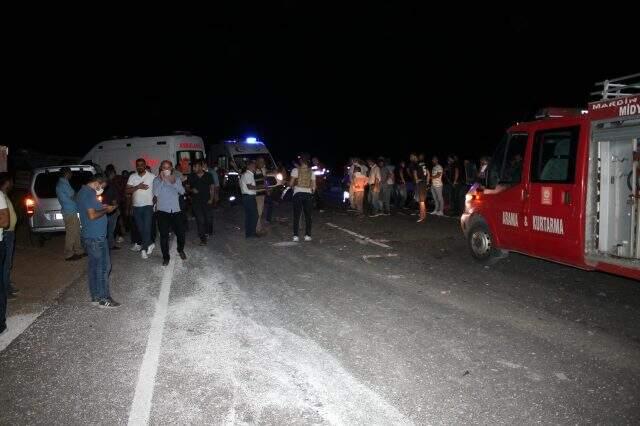 The first images come from the traffic accident in which 6 people lost their lives in Mardin