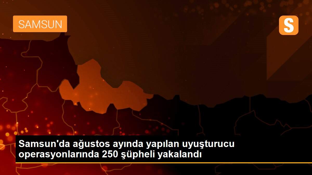 Samsun\'da ağustos ayında yapılan uyuşturucu operasyonlarında 250 şüpheli yakalandı