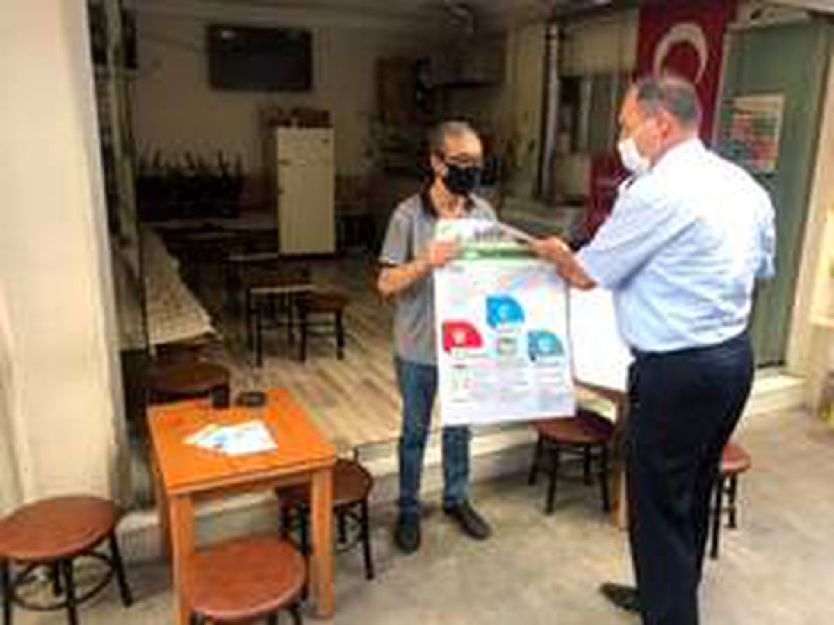 Bafra\'da HES uygulamasına afişli bilgilendirme