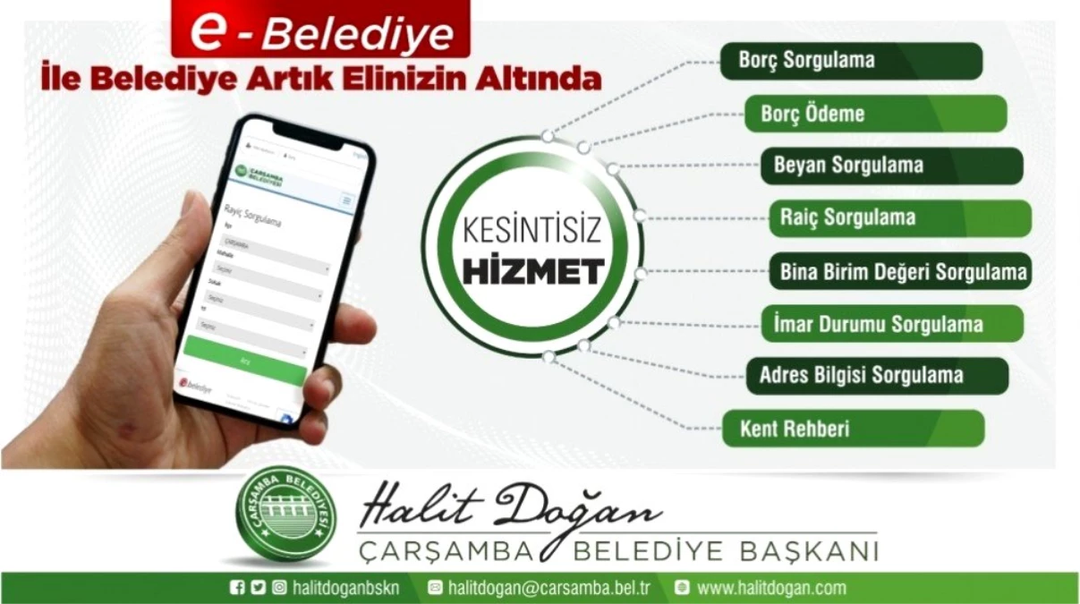 Çarşamba Belediyesi e-belediye sistemine geçti