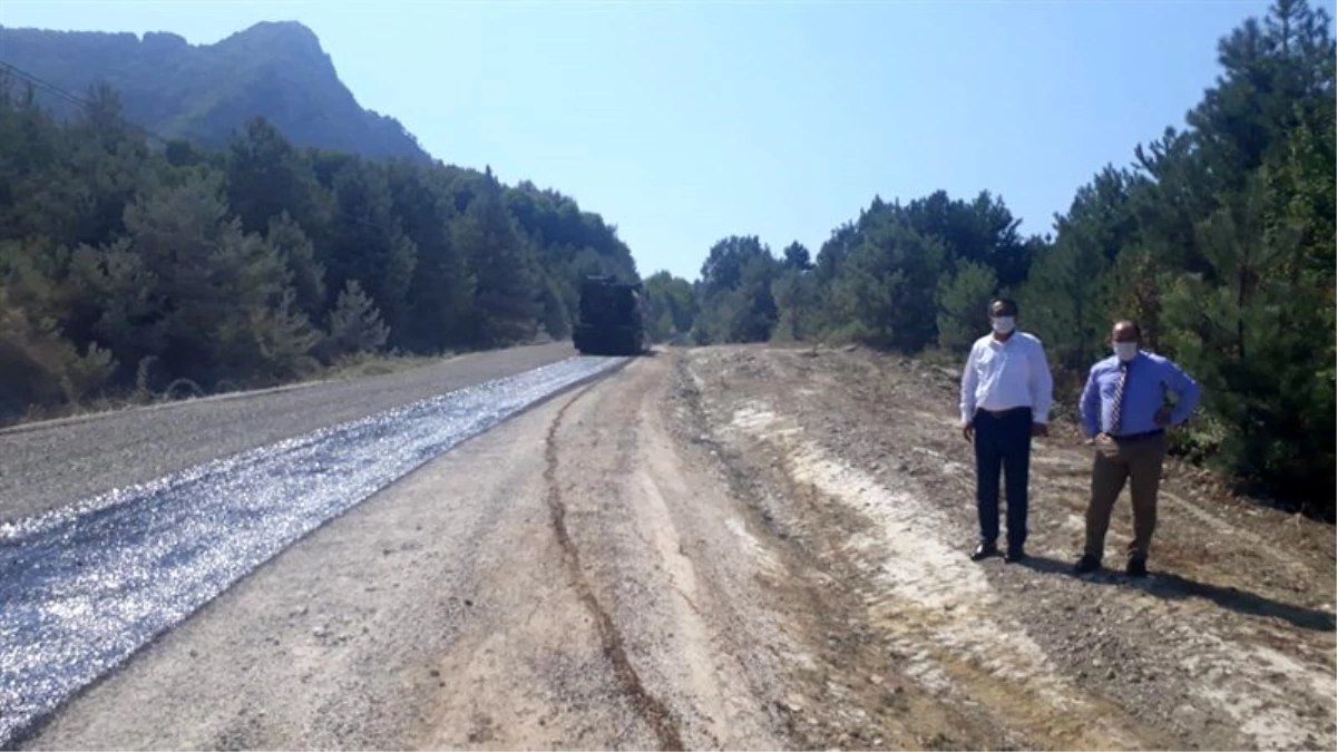 Cide\'de Okçular köyünün yolu asfaltlandı