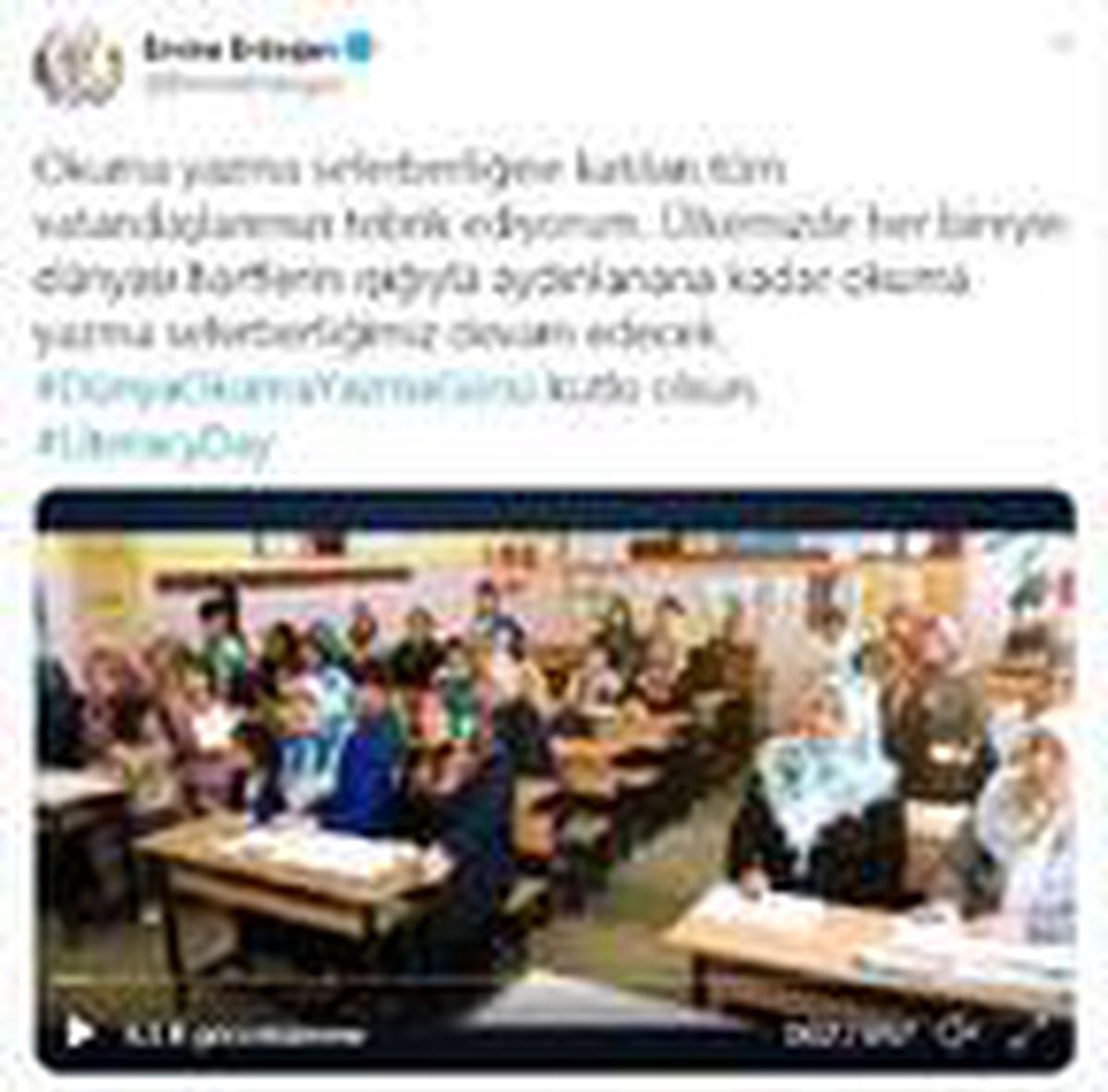Son dakika haberleri... Emine Erdoğan\'dan \'Dünya Okuma Yazma Günü\' paylaşımı