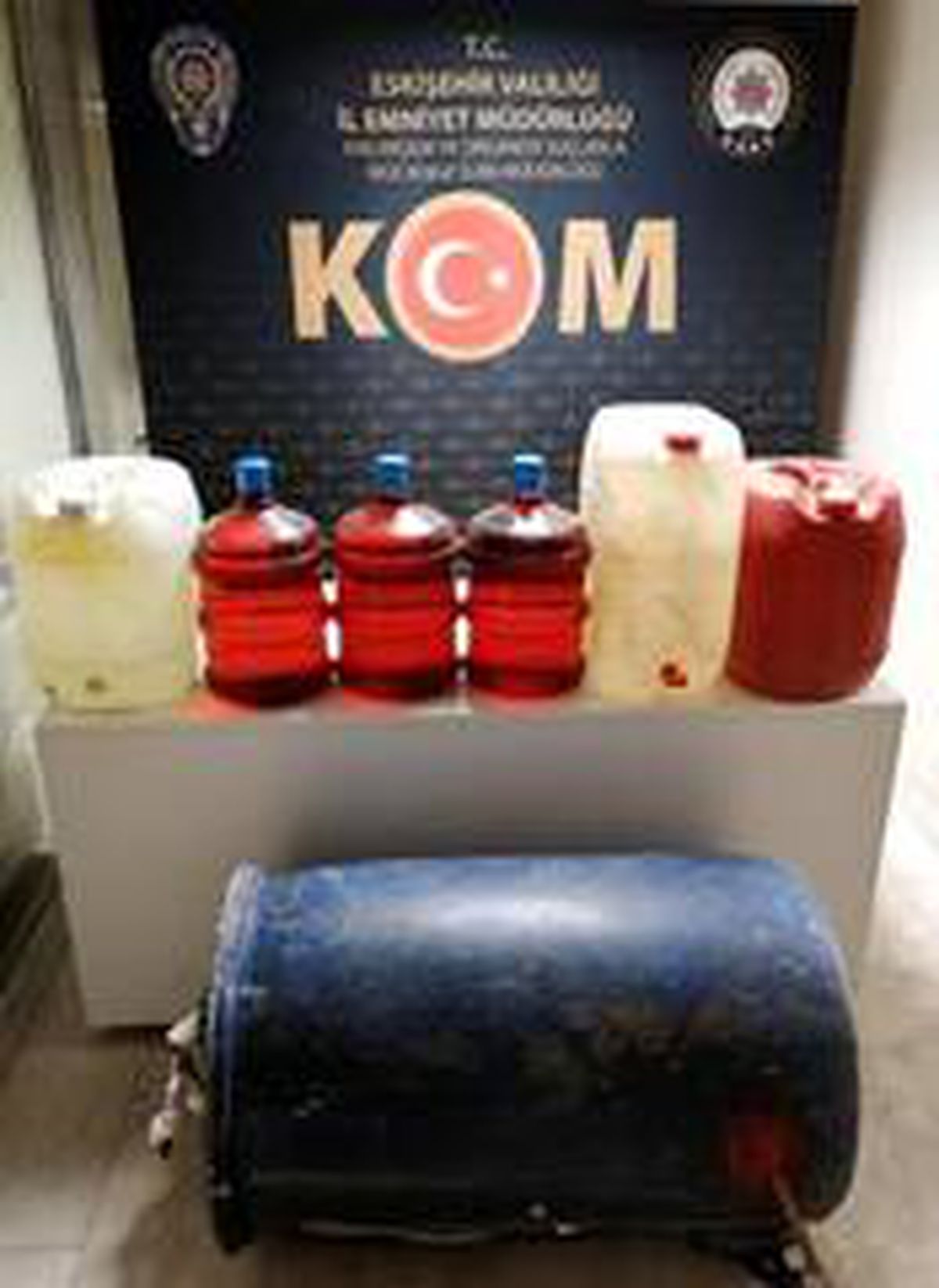 116 litre sahte alkol ele geçirildi