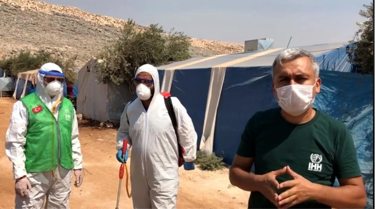 Amasya\'dan toplanan yardımlarla İdlib\'deki çadırlar ilaçlandı