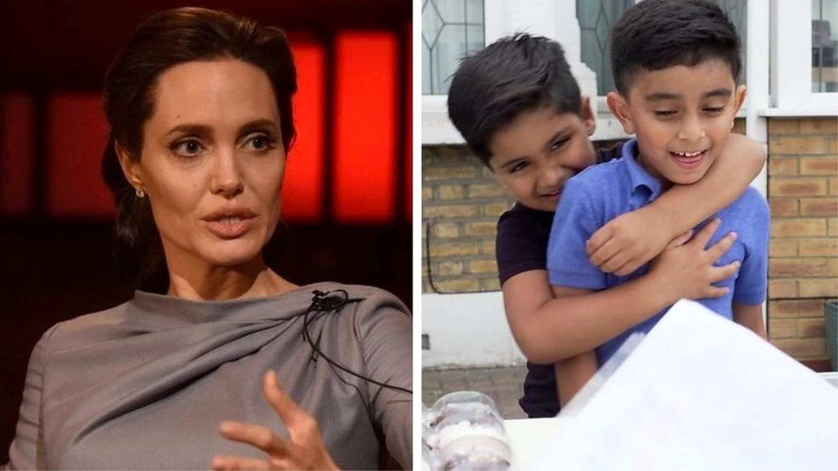 Angelina Jolie Yemen\'deki çocuklara para yardımı toplamak için limonata satan çocuklara bağış yaptı