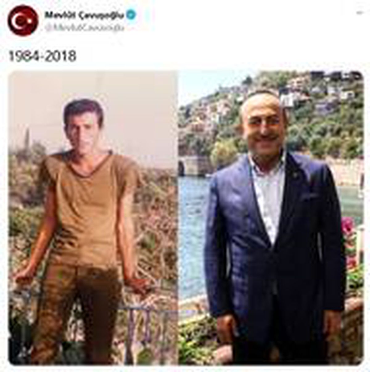 Bakan Çavuşoğlu\'ndan 1984-2018 paylaşımı