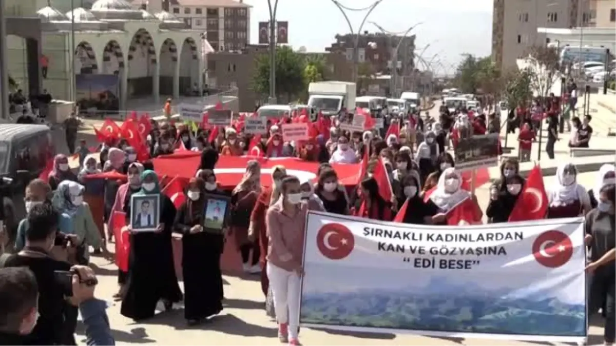 Çocukları terör örgütü PKK tarafından dağa götürülen annelerden teröre tepki