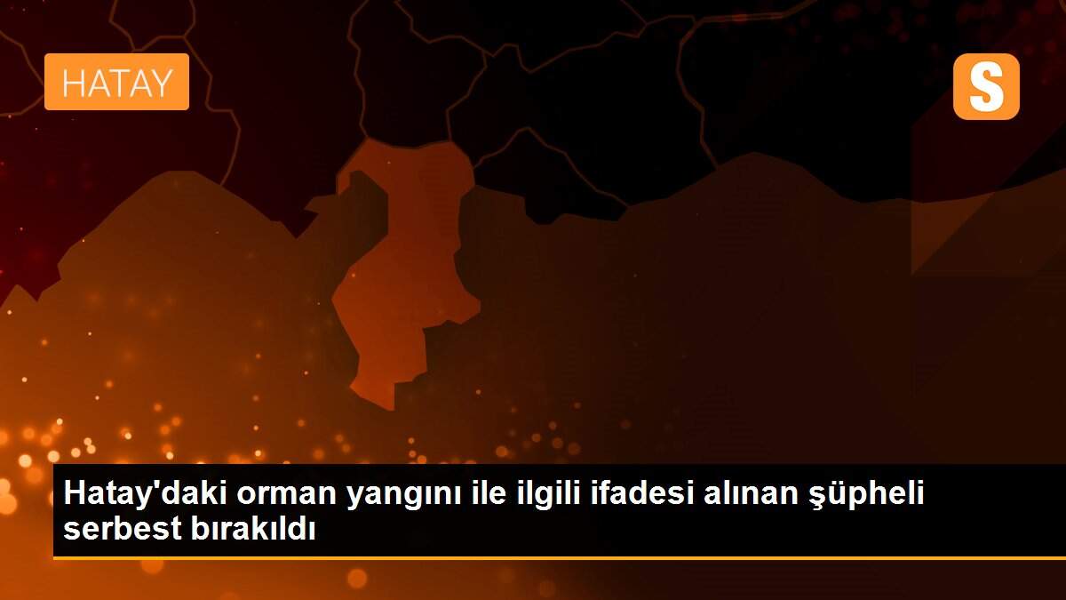 Son dakika haberi | Hatay\'daki orman yangını ile ilgili ifadesi alınan şüpheli serbest bırakıldı