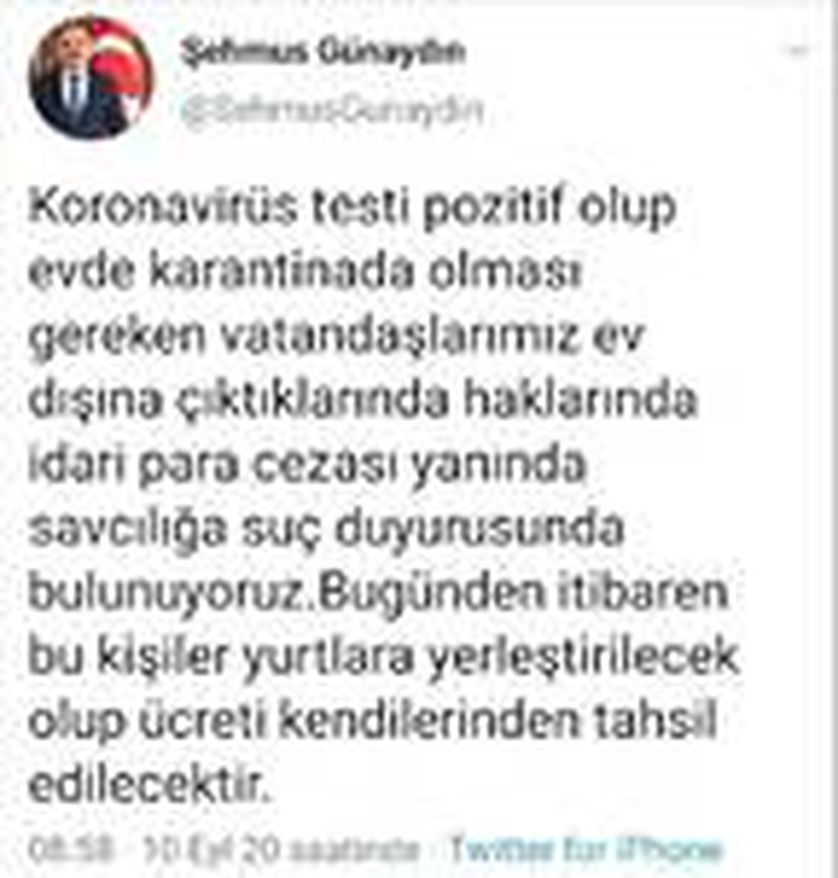 Kayseri Valisi Günaydın: Dışarı çıkan koronavirüs hastaları yurtlara yerleştirilecek