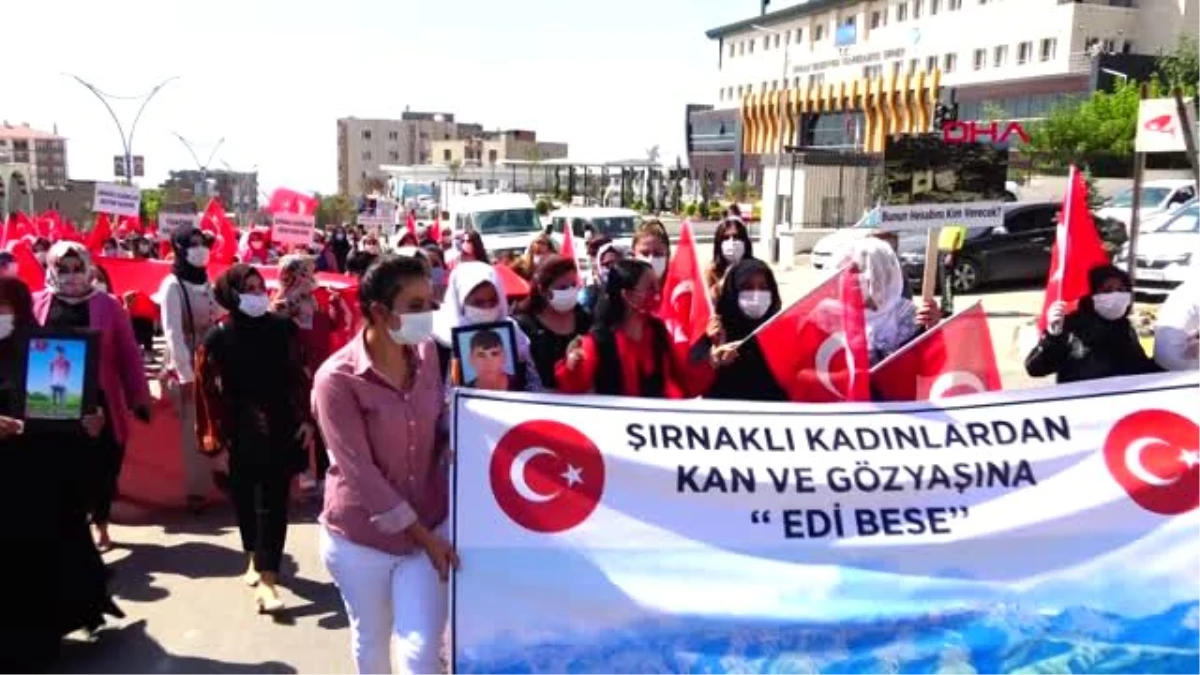 Son dakika! Şırnak\'ta kadınlar, HDP önünde terör örgütü PKK\'nın zulmünü kınadı