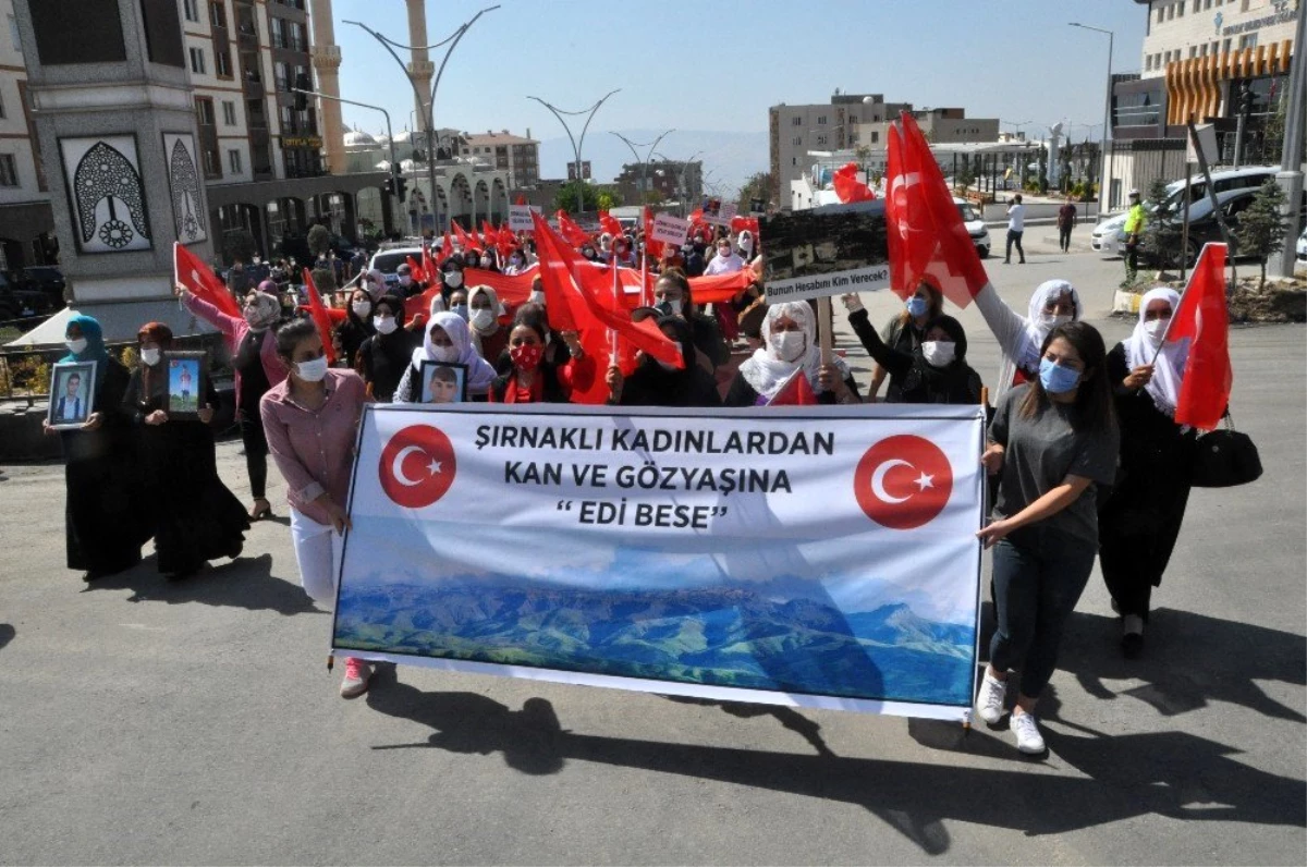 Şırnaklı kadınlar HDP binasına yürüyerek kan ve gözyaşına \'Edi bese\' dedi