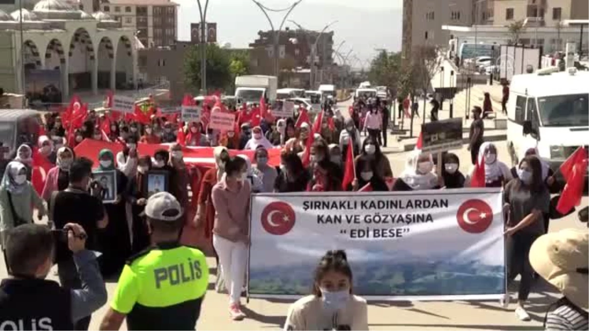 Son Dakika | Şırnaklı kadınlardan terör örgütü PKK\'ya karşı "Artık Yeter" yürüyüşü (2)