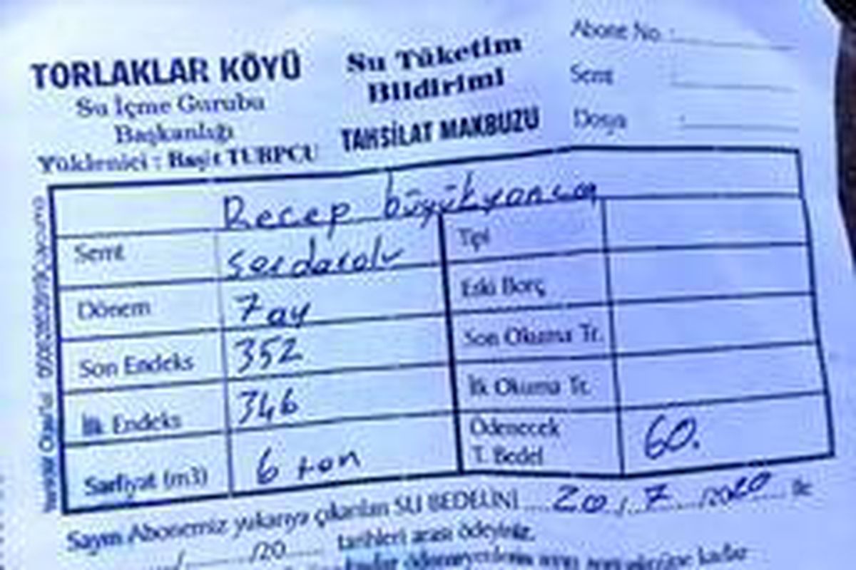 Su problemi yaşayan köylüler bu kez su fiyatına tepki gösterdi