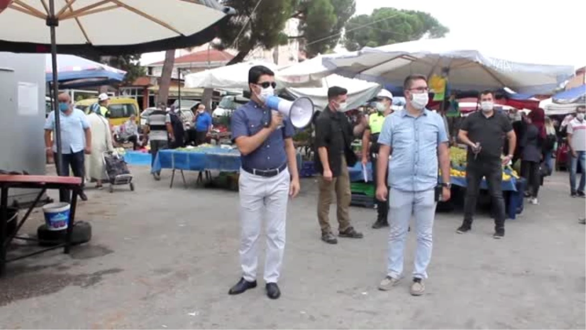 Manyas Kaymakamı megafonla pazardaki vatandaşları Kovid-19\'a karşı uyardı - BALIKESİR