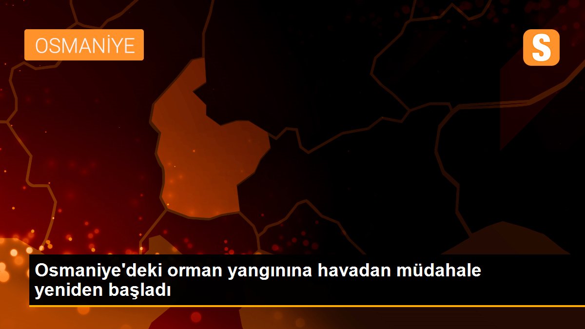 Son dakika haberleri! Osmaniye\'deki orman yangınına havadan müdahale yeniden başladı