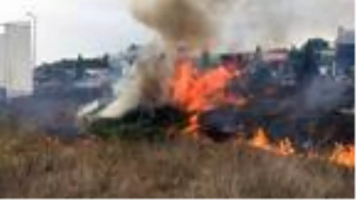 Milletvekiline meşaleli karşılama, yangına neden oldu