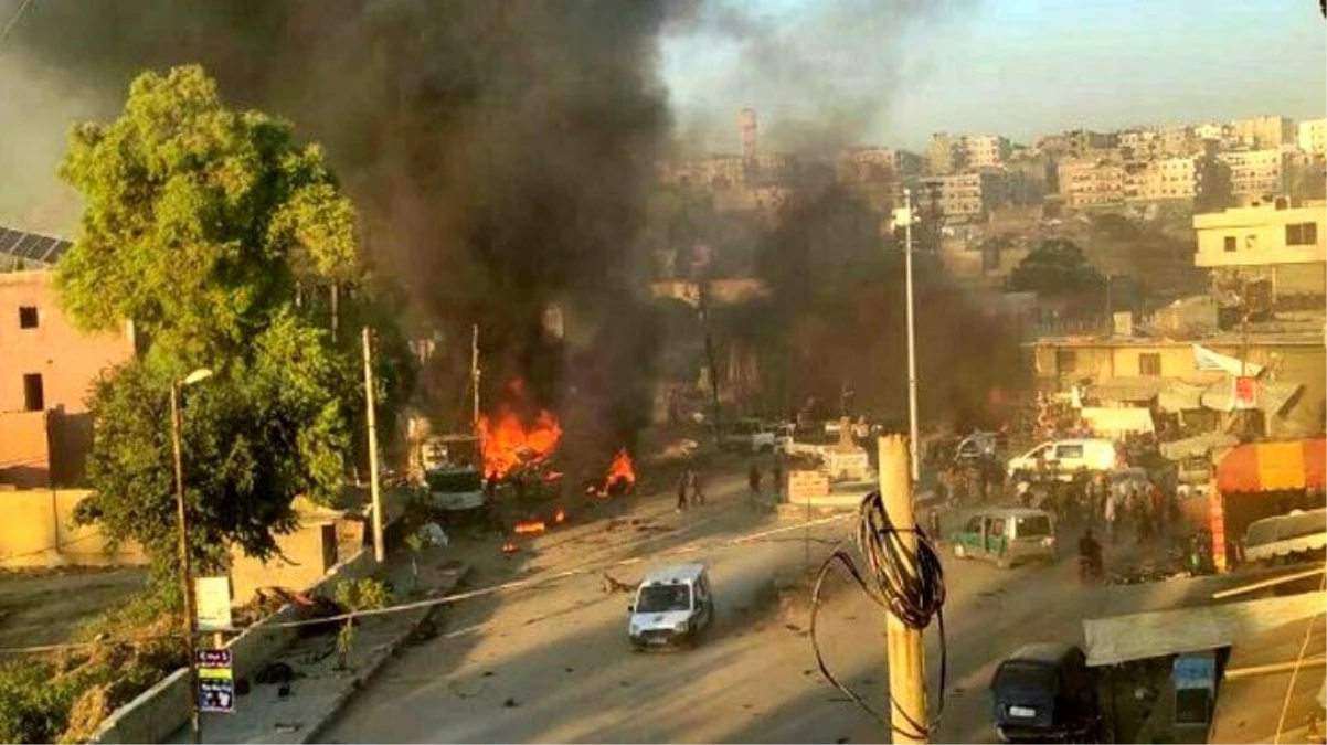 Afrin\'de 11 kişinin hayatını kaybettiği bombalı saldırının görüntüleri ortaya çıktı