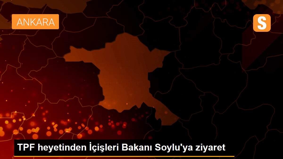 TPF heyetinden İçişleri Bakanı Soylu\'ya ziyaret