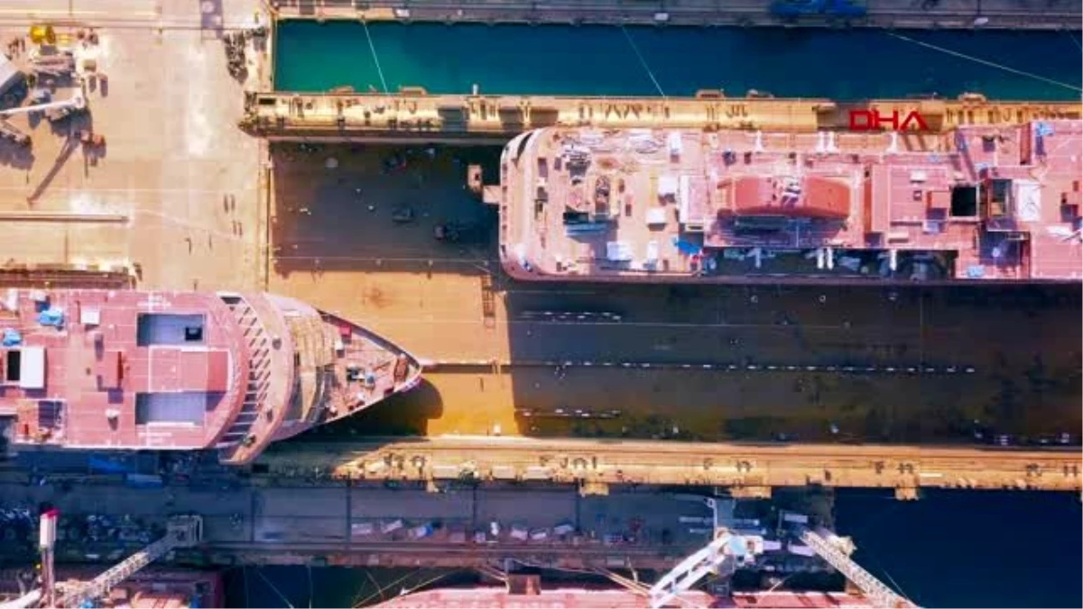 YALOVA 6 bin tonluk iki gemi, 1600 araç lastiği kullanılarak suya indirildi
