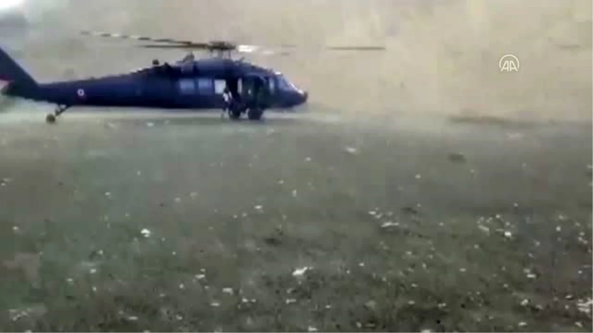 Askeri helikopter yaylada rahatsızlanan kişi için havalandı