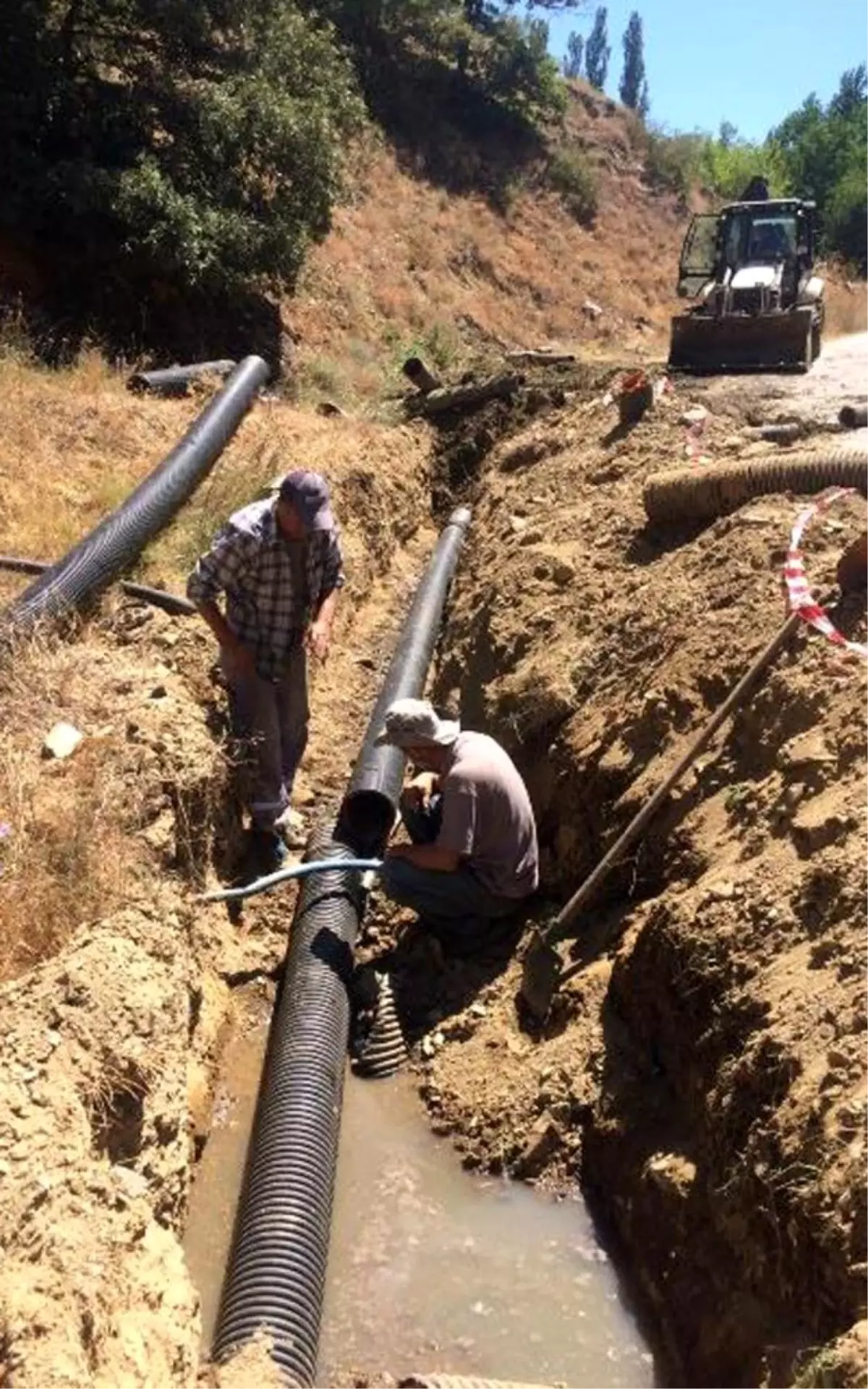 Rızapaşa köyünün kanalizasyon hattı bakım onarım çalışmaları tamamlandı