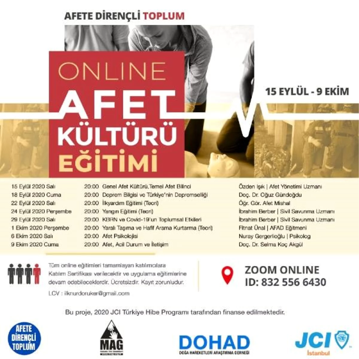 Ücretsiz, sertifikalı "on-line afet kültürü eğitimi" başladı