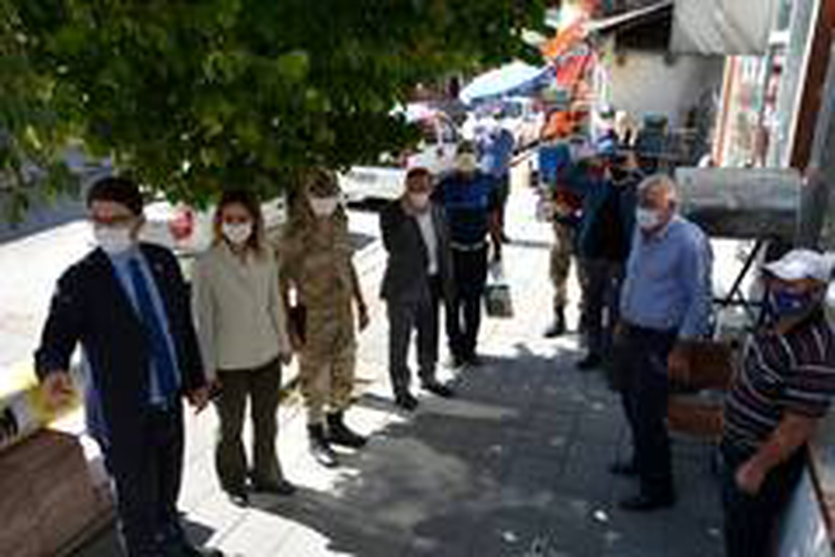Aşkale\'de maske, sosyal mesafe ve hijyen denetimi
