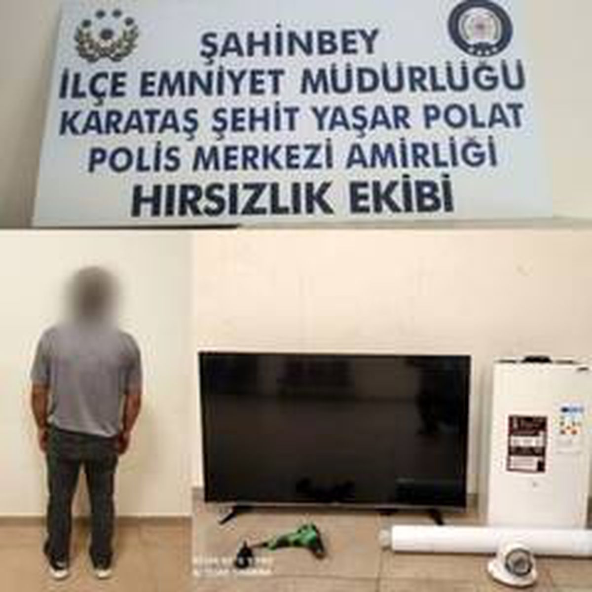 Çaldıkları malzemelerle birlikte yakalandı