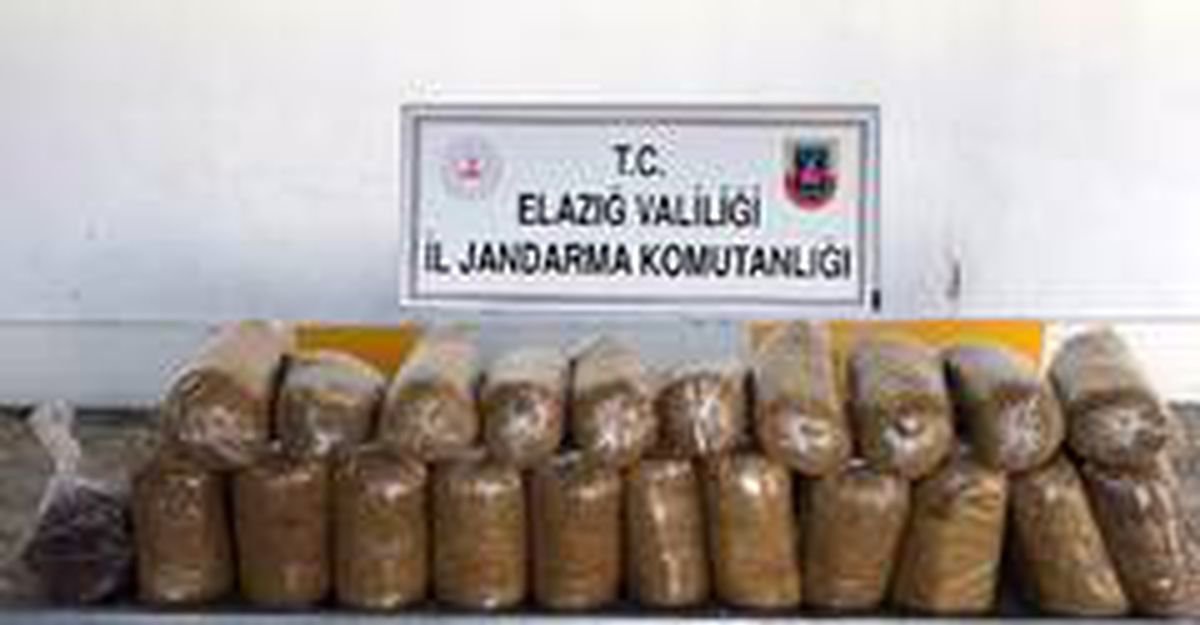 Elazığ\'da 161 kilogram tütün ele geçirildi