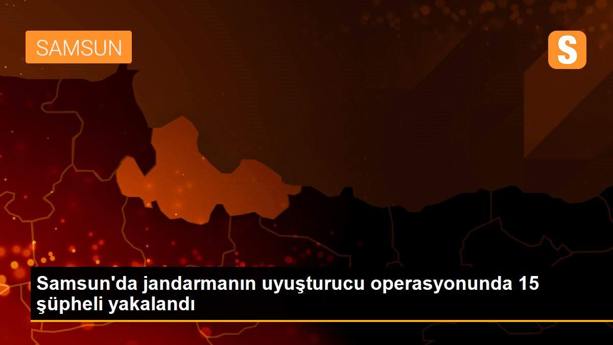 Samsun\'da jandarmanın uyuşturucu operasyonunda 15 şüpheli yakalandı